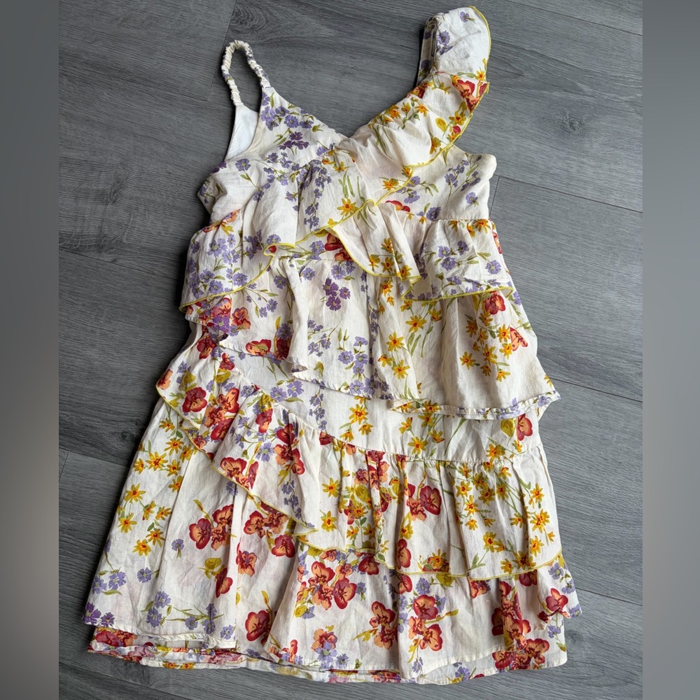 Zara Girls Floral Ruffle Tiered Dress | Spring Easter Summer Party Dress